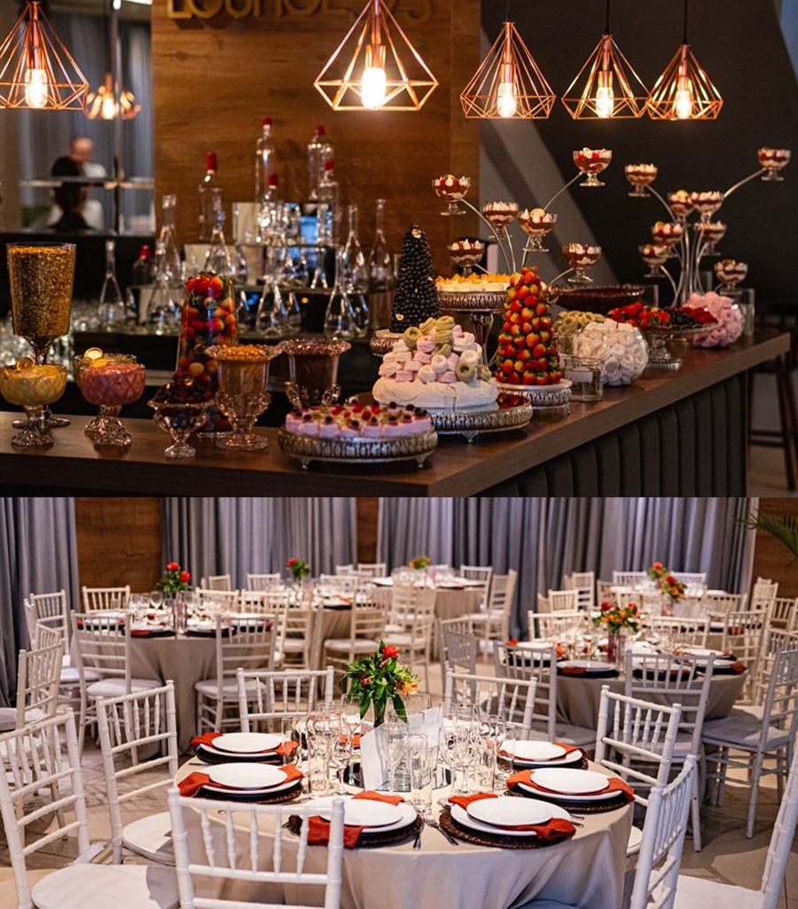 Ambientação e mesa posta de um evento