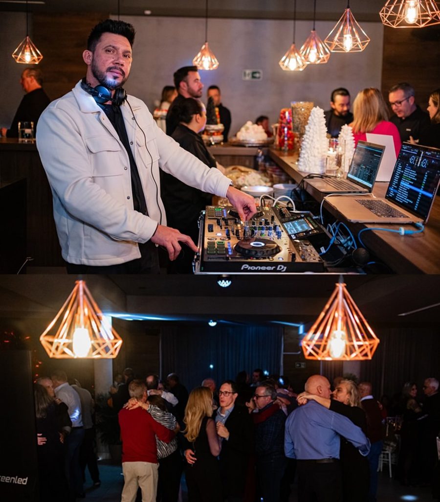 DJ animando a pista em uma festa