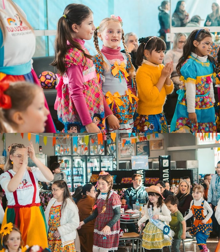 Crianças em roda de festa junina