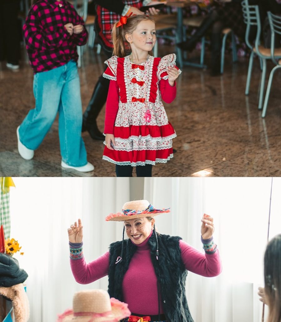 Menina dançando em festa junina