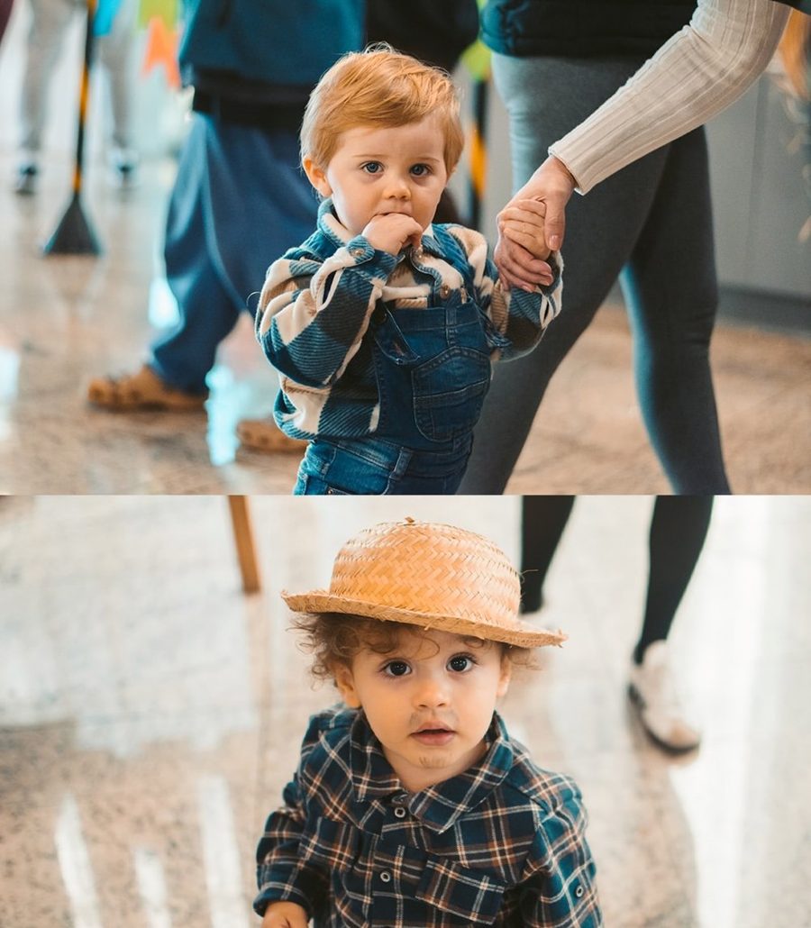 Menino de chapéu em arraiá